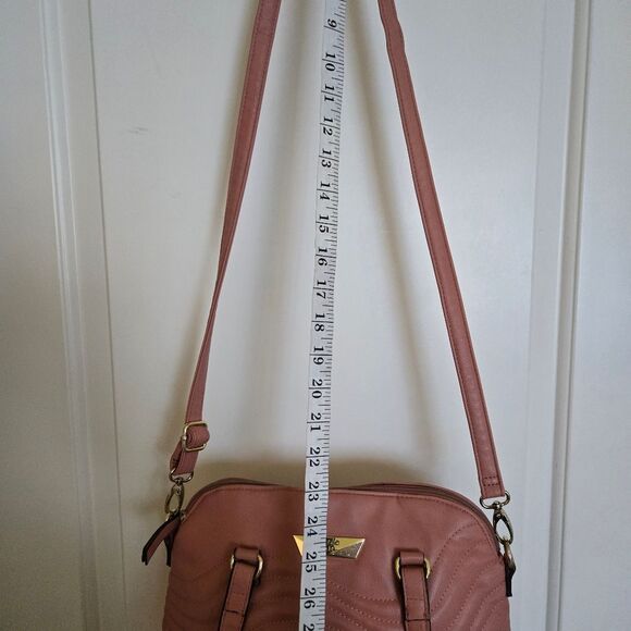 Nicole Miller Pink Purse Crossbody Wavy Front - Picture 2 of 16